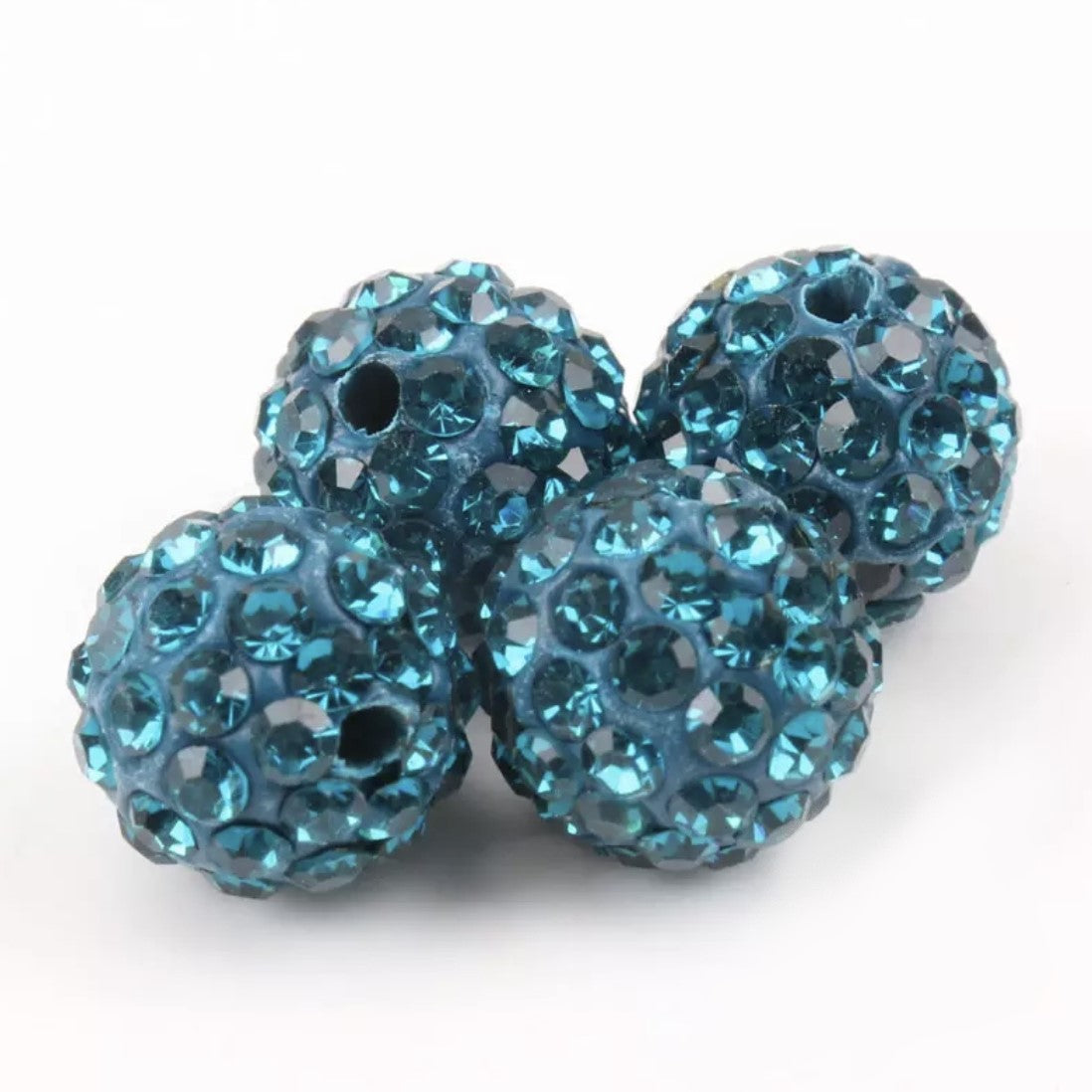 Rhinestones Clay Beads 10mm