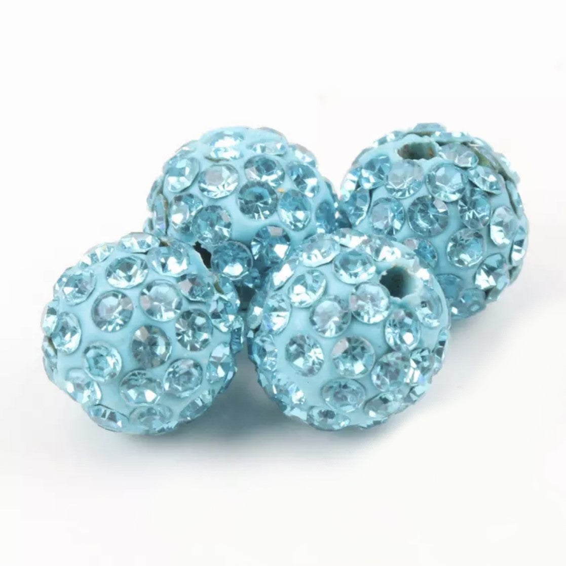 Rhinestones Clay Beads 10mm