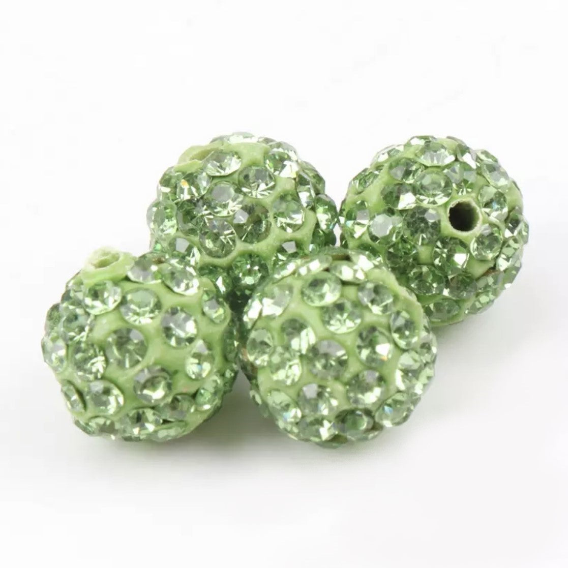 Rhinestones Clay Beads 10mm