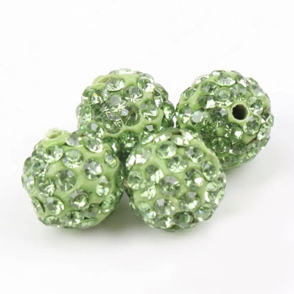 Rhinestones Clay Beads 10mm