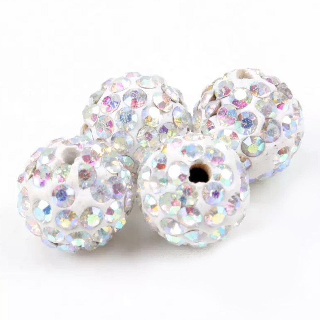 Rhinestones Clay Beads 10mm