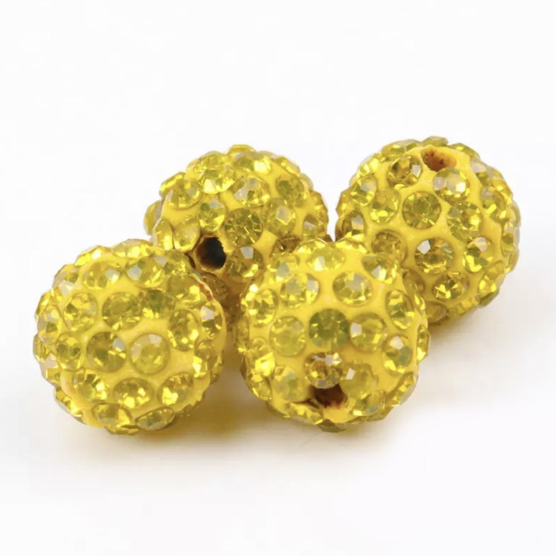 Rhinestones Clay Beads 10mm