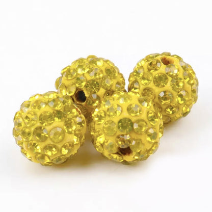 Rhinestones Clay Beads 10mm