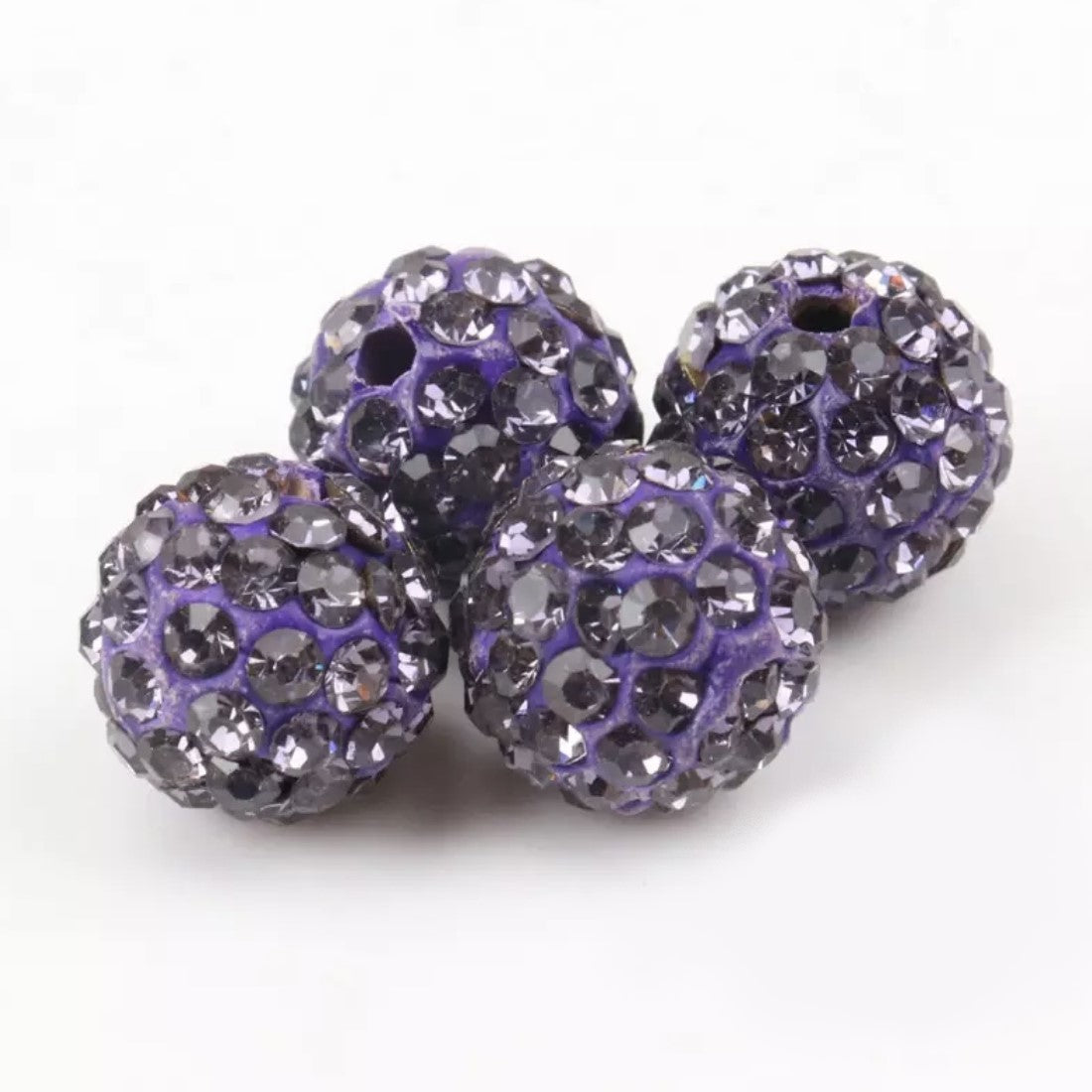 Rhinestones Clay Beads 10mm