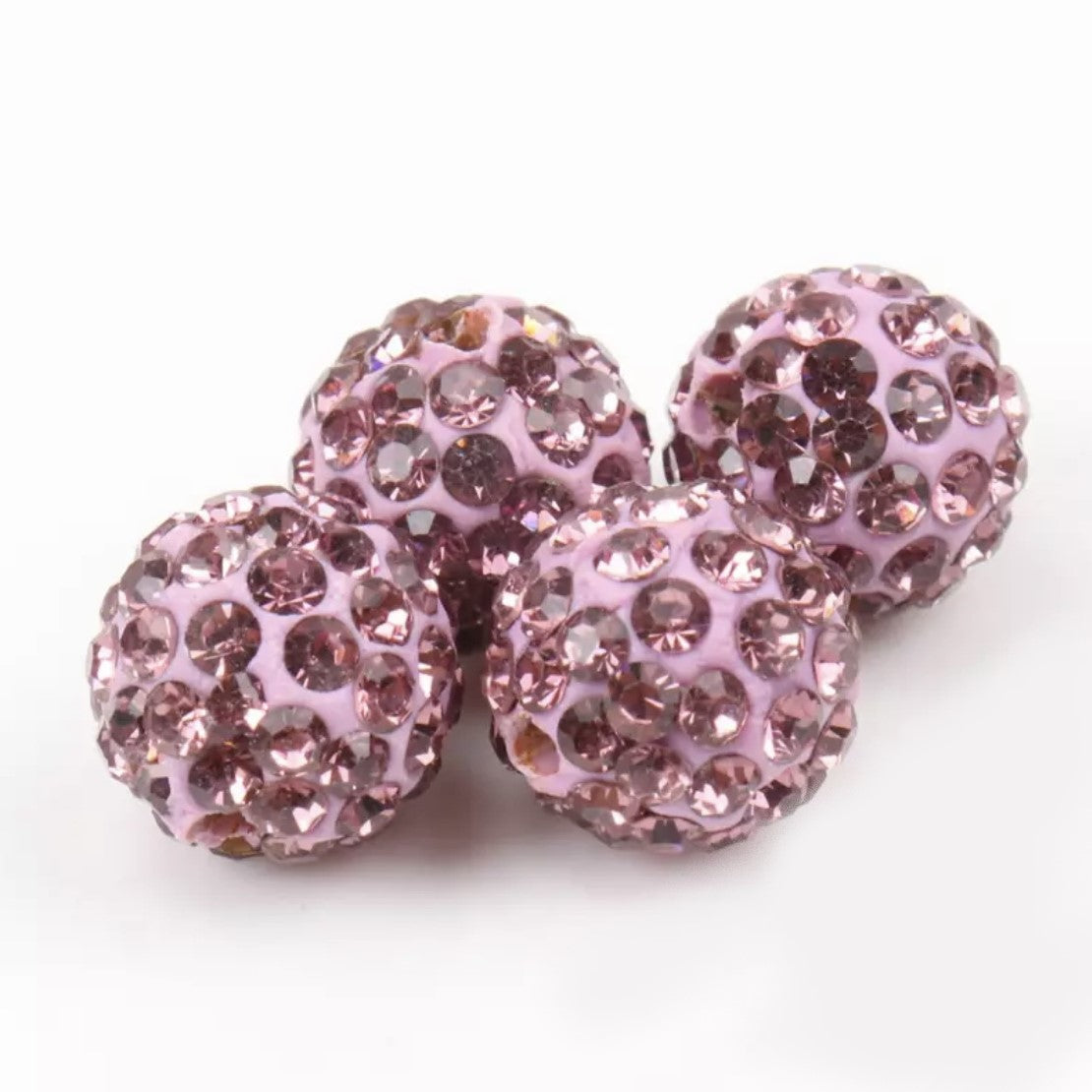 Rhinestones Clay Beads 10mm