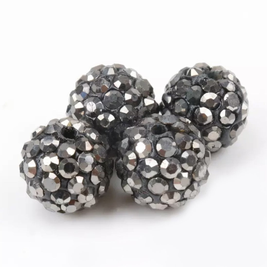 Rhinestones Clay Beads 10mm