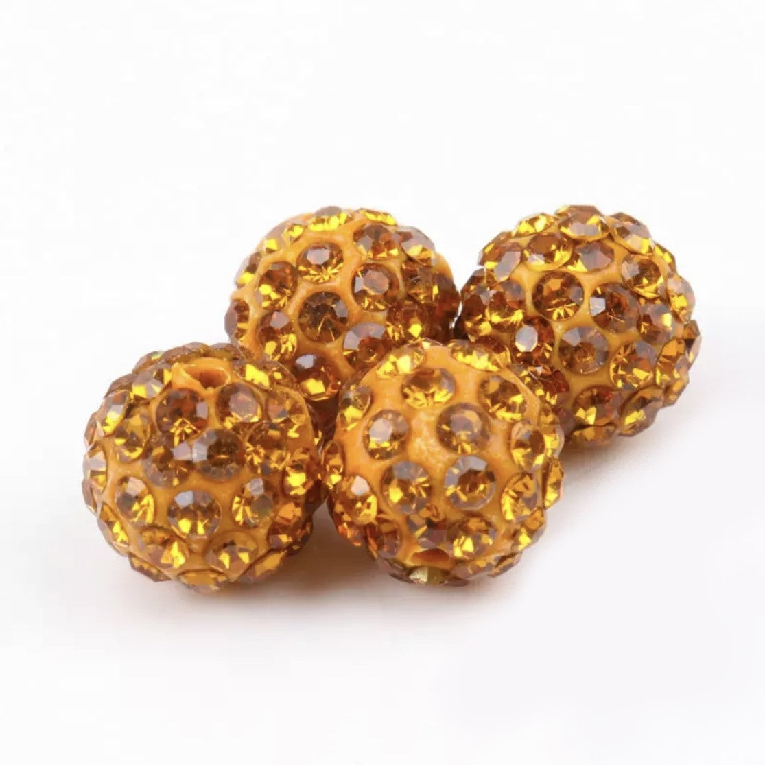 Rhinestones Clay Beads 10mm