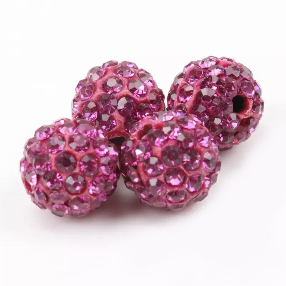 Rhinestones Clay Beads 10mm