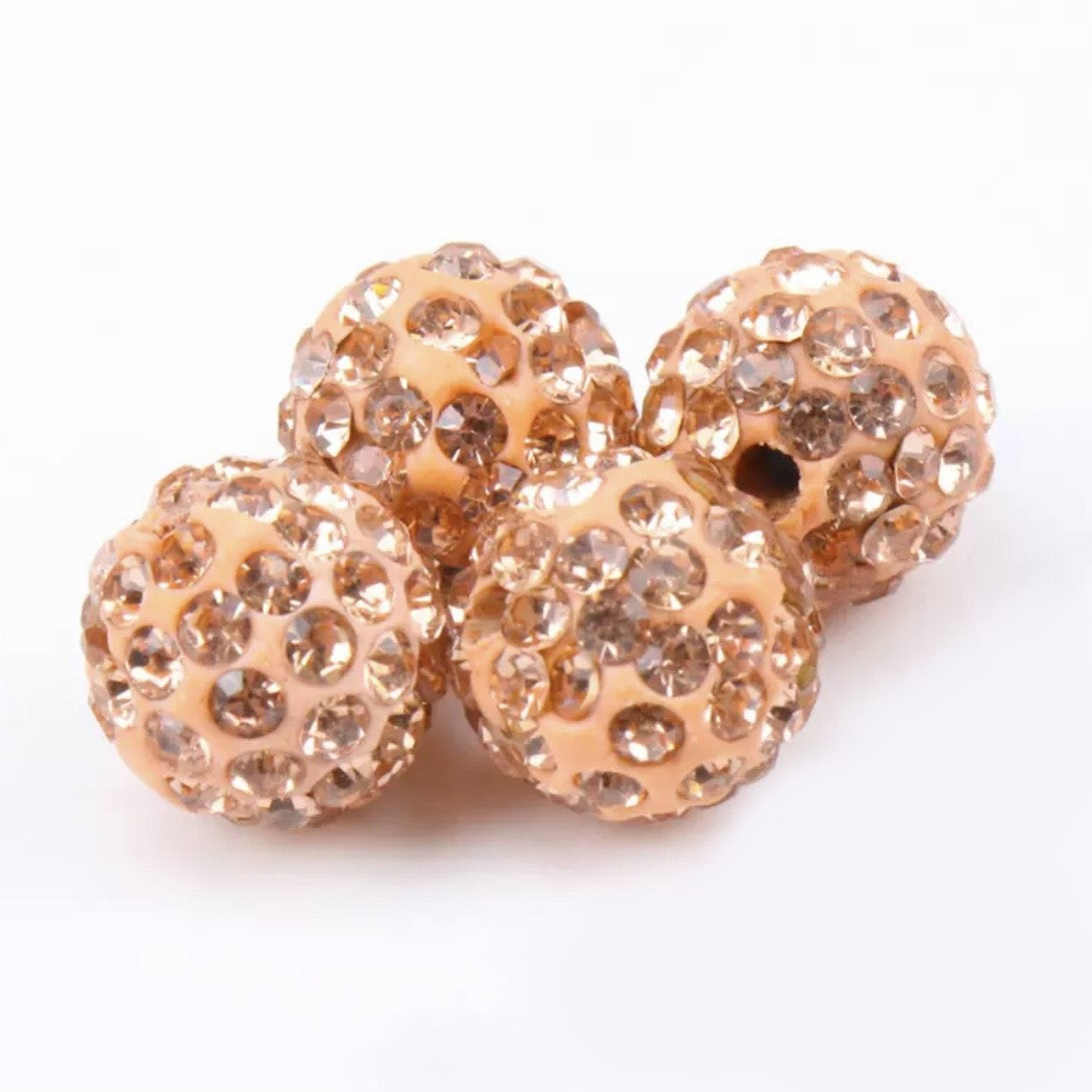 Rhinestones Clay Beads 10mm