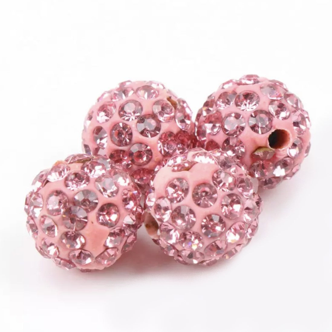 Rhinestones Clay Beads 10mm