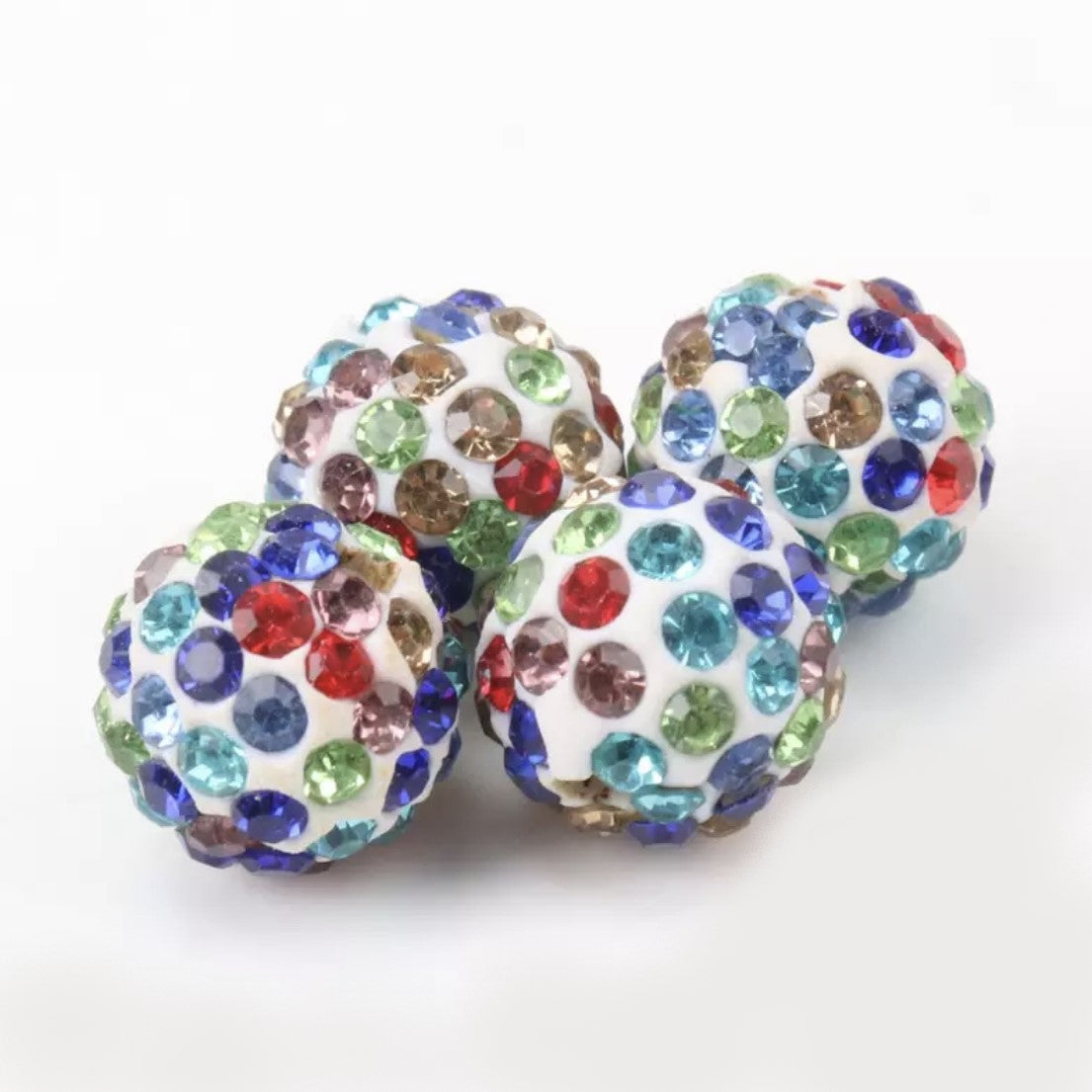 Rhinestones Clay Beads 10mm