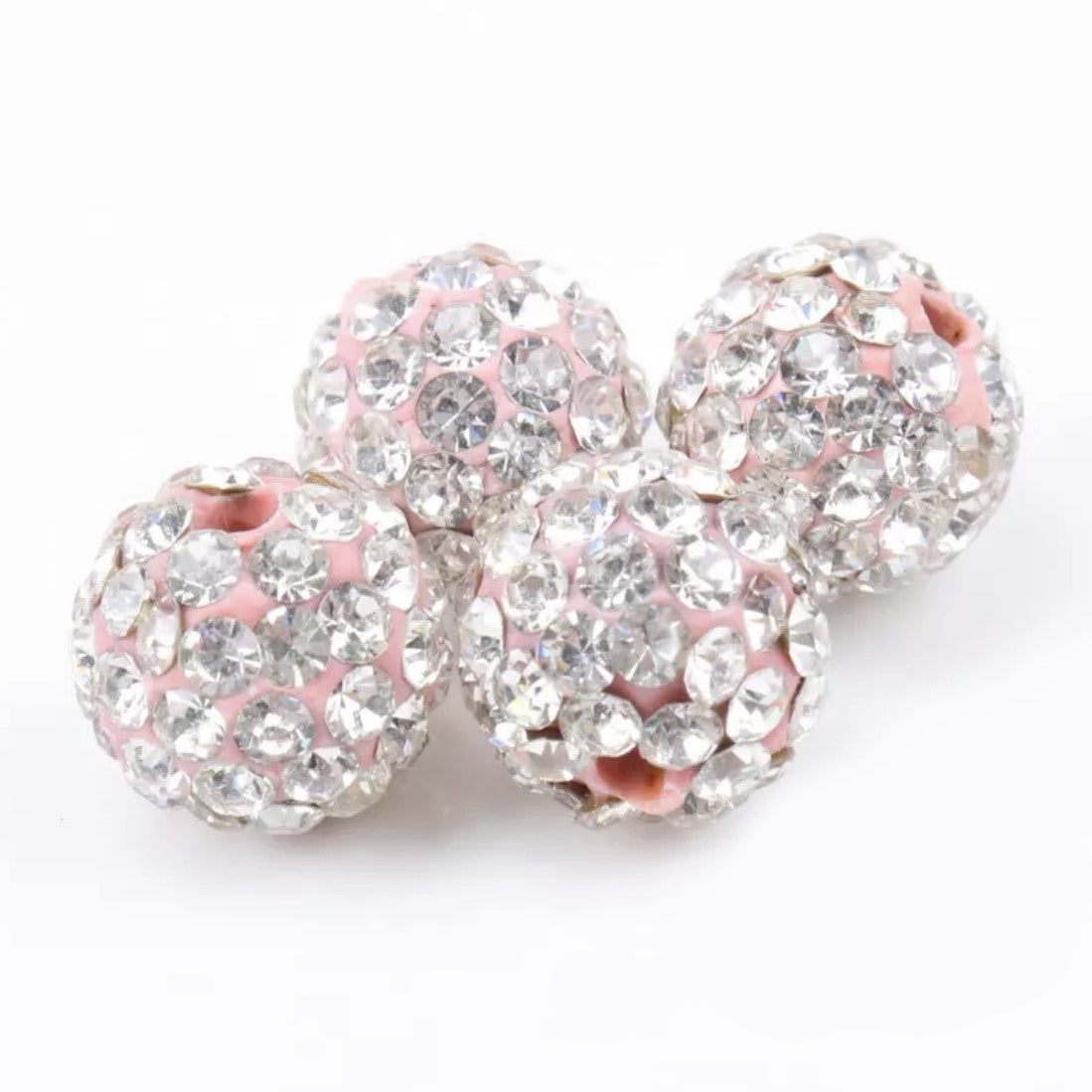 Rhinestones Clay Beads 10mm