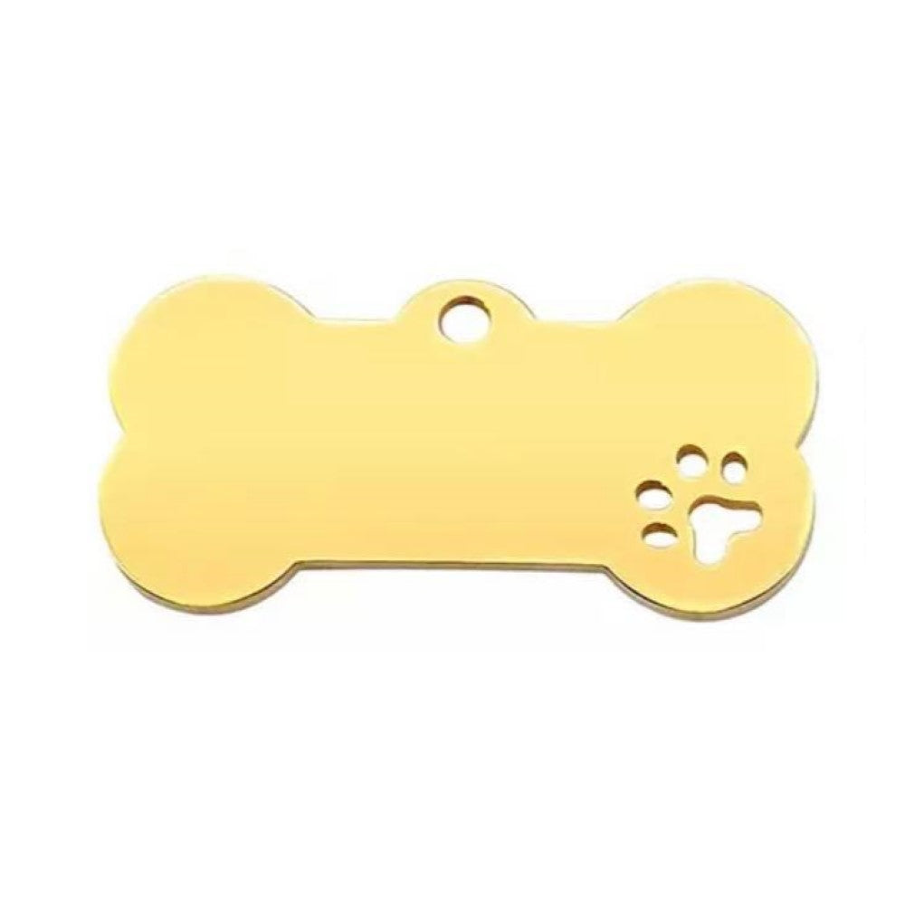 Stainless Steel Paw Cutout Engravable Custom Tags