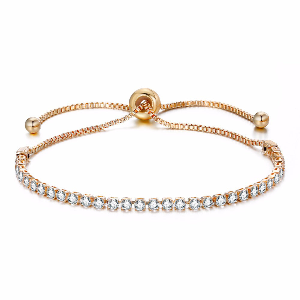 Channel Set Stackable Adjustable Bracelet