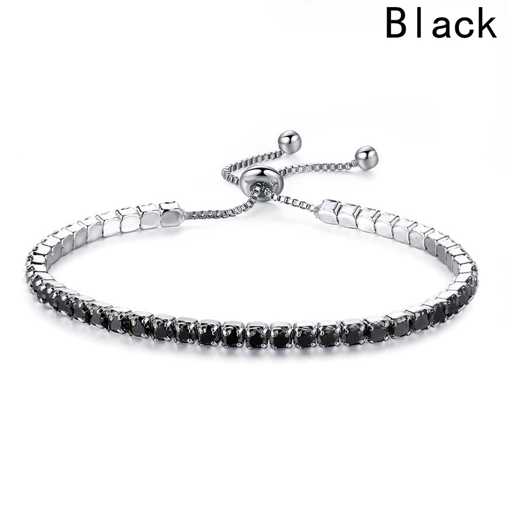 Channel Set Stackable Adjustable Bracelet