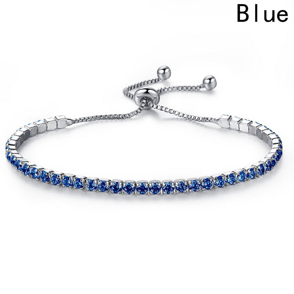 Channel Set Stackable Adjustable Bracelet