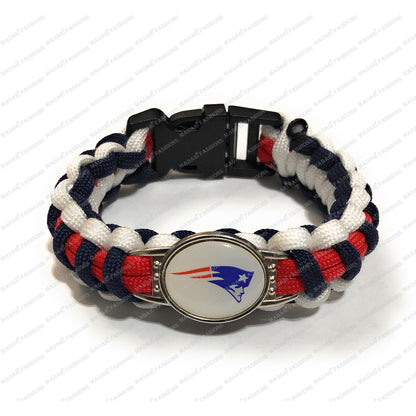 New England NFL Triple Color Paracord Bracelet