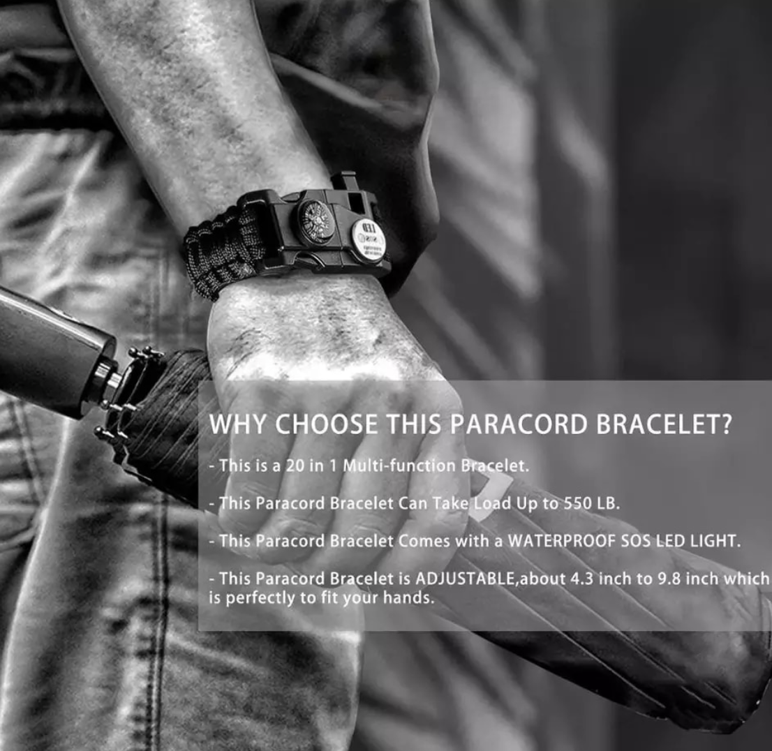 Las Vegas NFL Paracord Bracelet