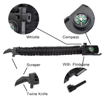 #Choose your Survival Buckle_Twine Knife Compass Survival Buckle