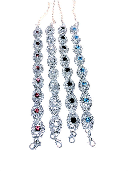 Crystal Eternity Cuff Bangle Bracelet