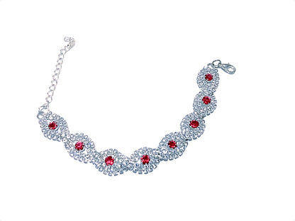 Crystal Eternity Cuff Bangle Bracelet