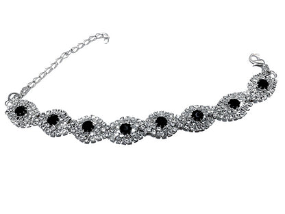 Crystal Eternity Cuff Bangle Bracelet