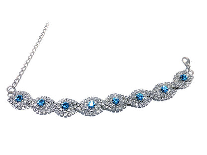 Crystal Eternity Cuff Bangle Bracelet