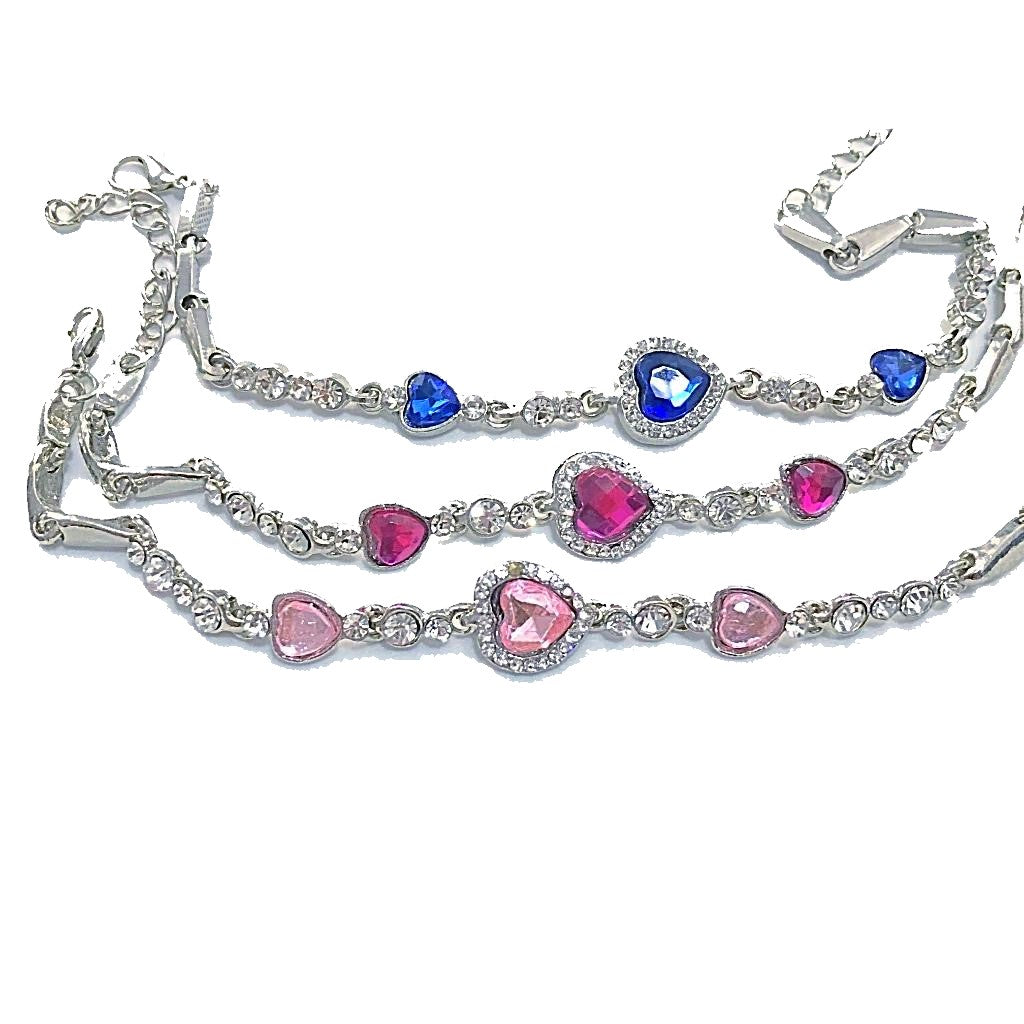 Royal Heart Crystal Rhinestone Bracelet