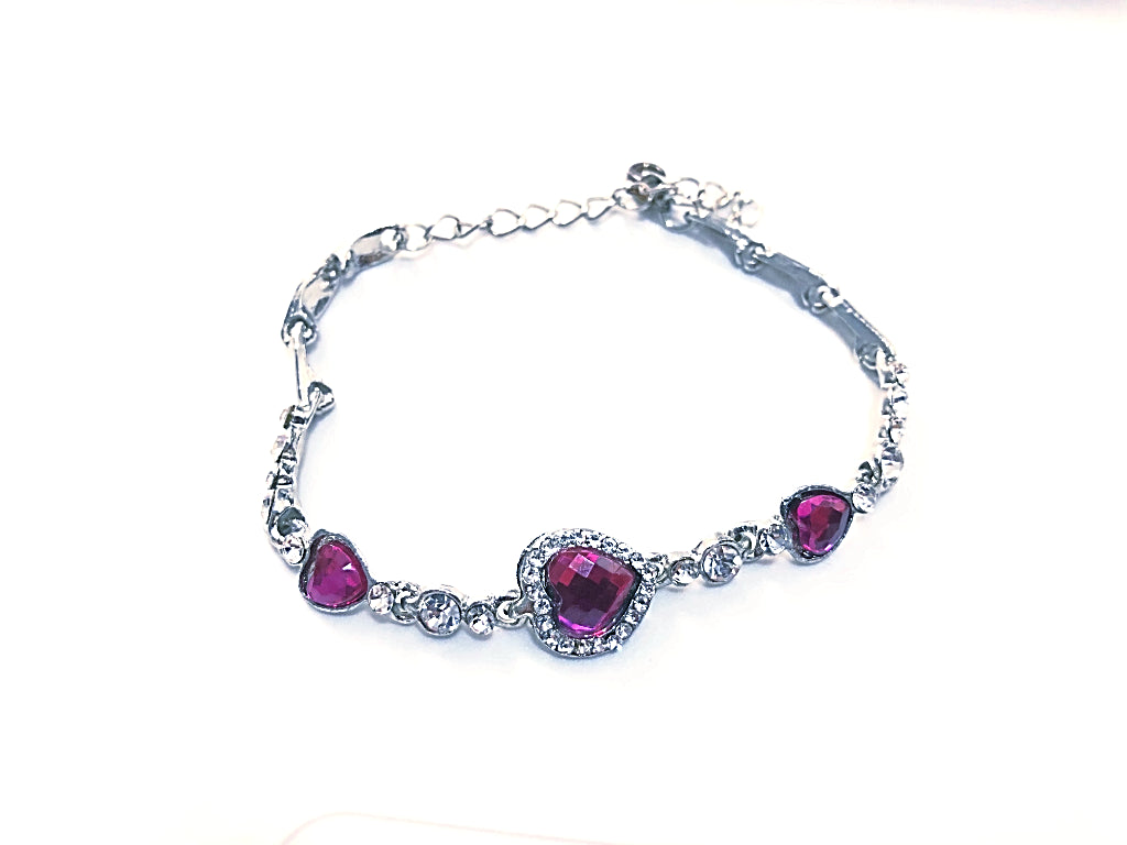 Royal Heart Crystal Rhinestone Bracelet