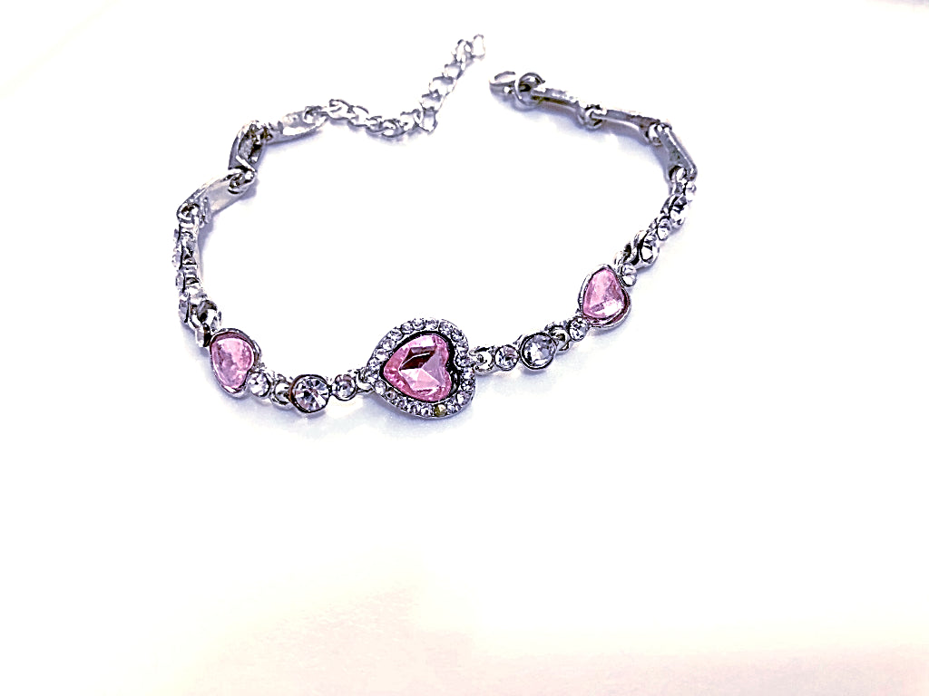 Royal Heart Crystal Rhinestone Bracelet