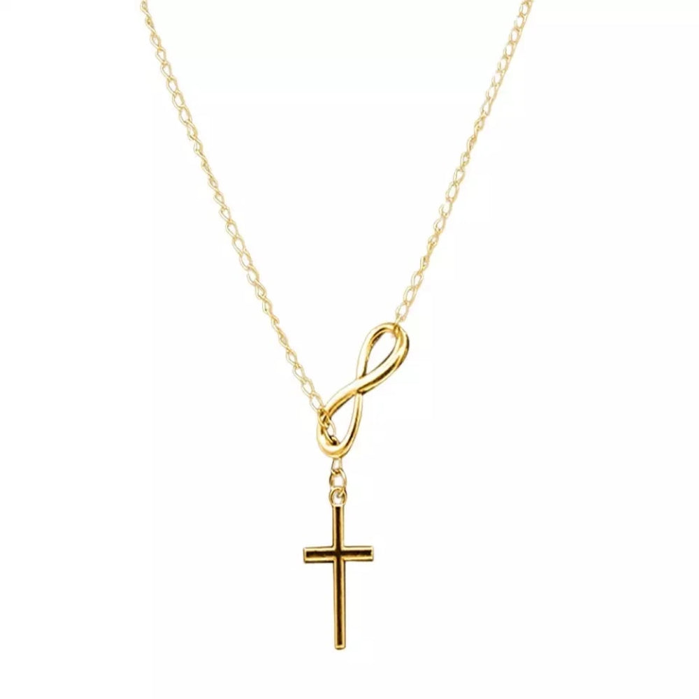 Infinity Interlocking Cross Necklace