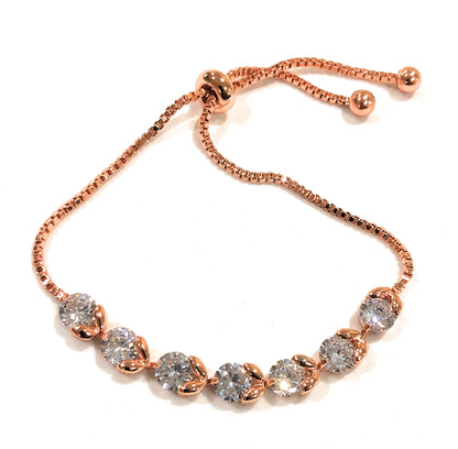 Channel Flower Adjustable Bracelet