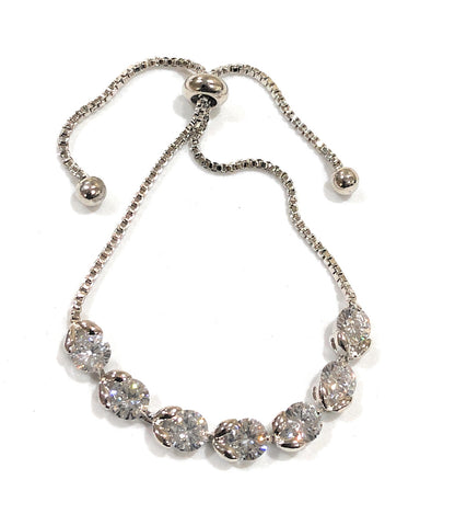 Channel Flower Adjustable Bracelet