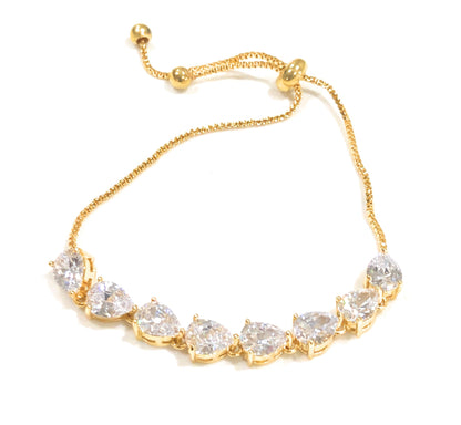 Large Pear Channel Adjustable Bracelet