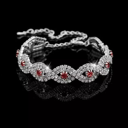 Crystal Eternity Cuff Bangle Bracelet