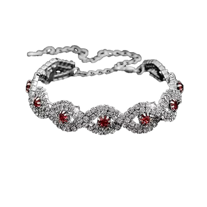Crystal Eternity Cuff Bangle Bracelet