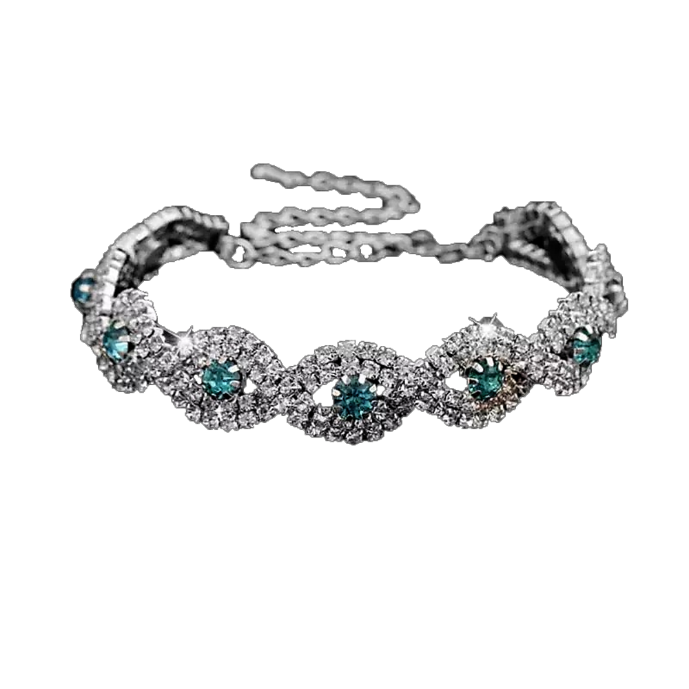 Crystal Eternity Cuff Bangle Bracelet