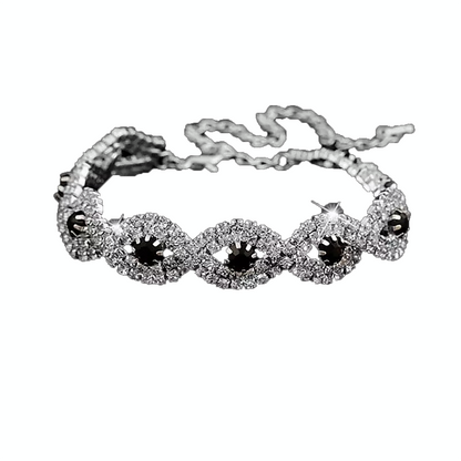 Crystal Eternity Cuff Bangle Bracelet