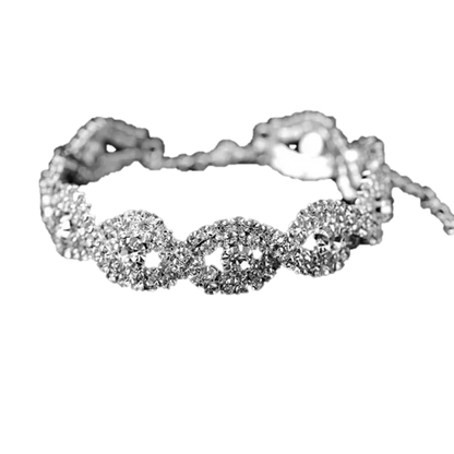 Crystal Eternity Cuff Bangle Bracelet