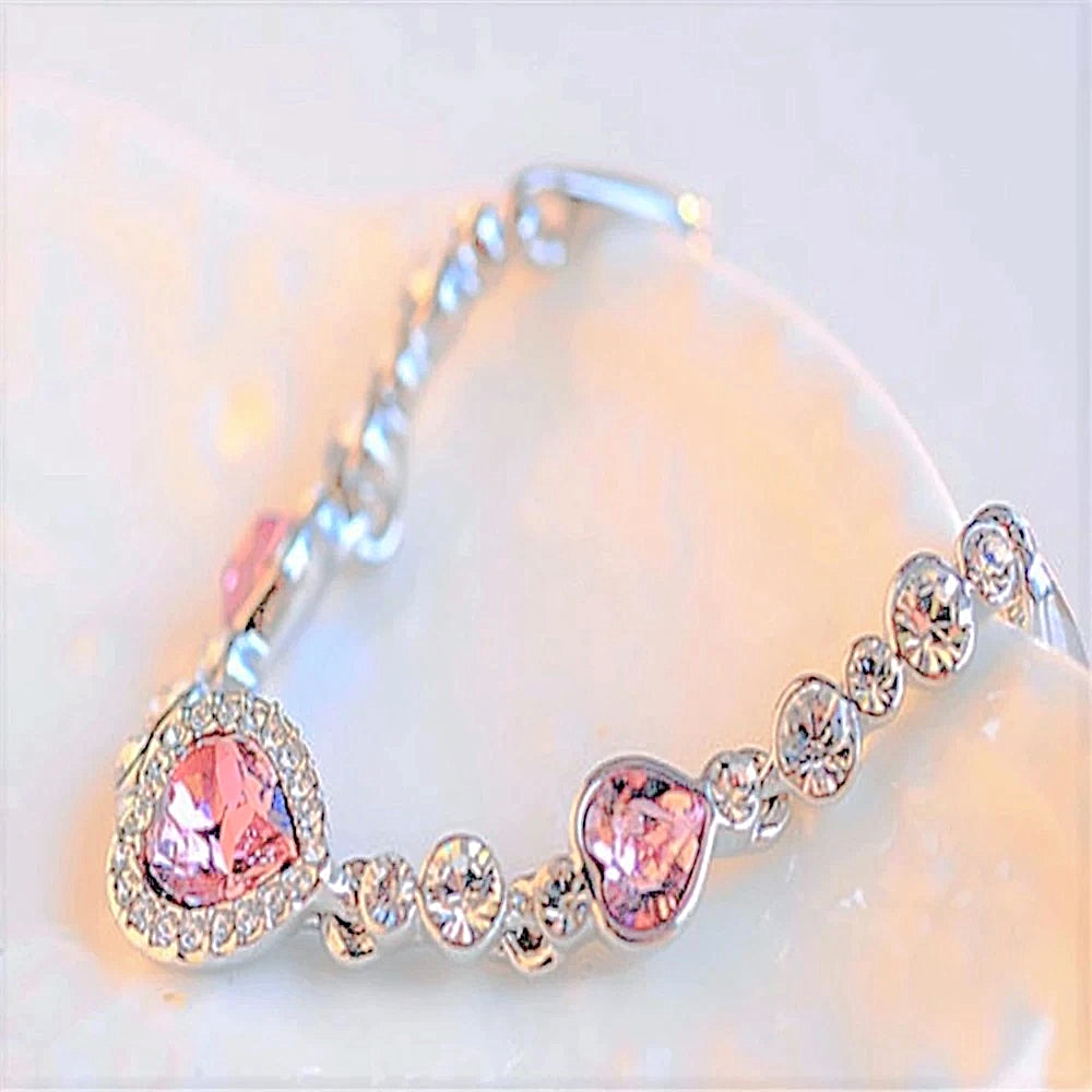 Royal Heart Crystal Rhinestone Bracelet