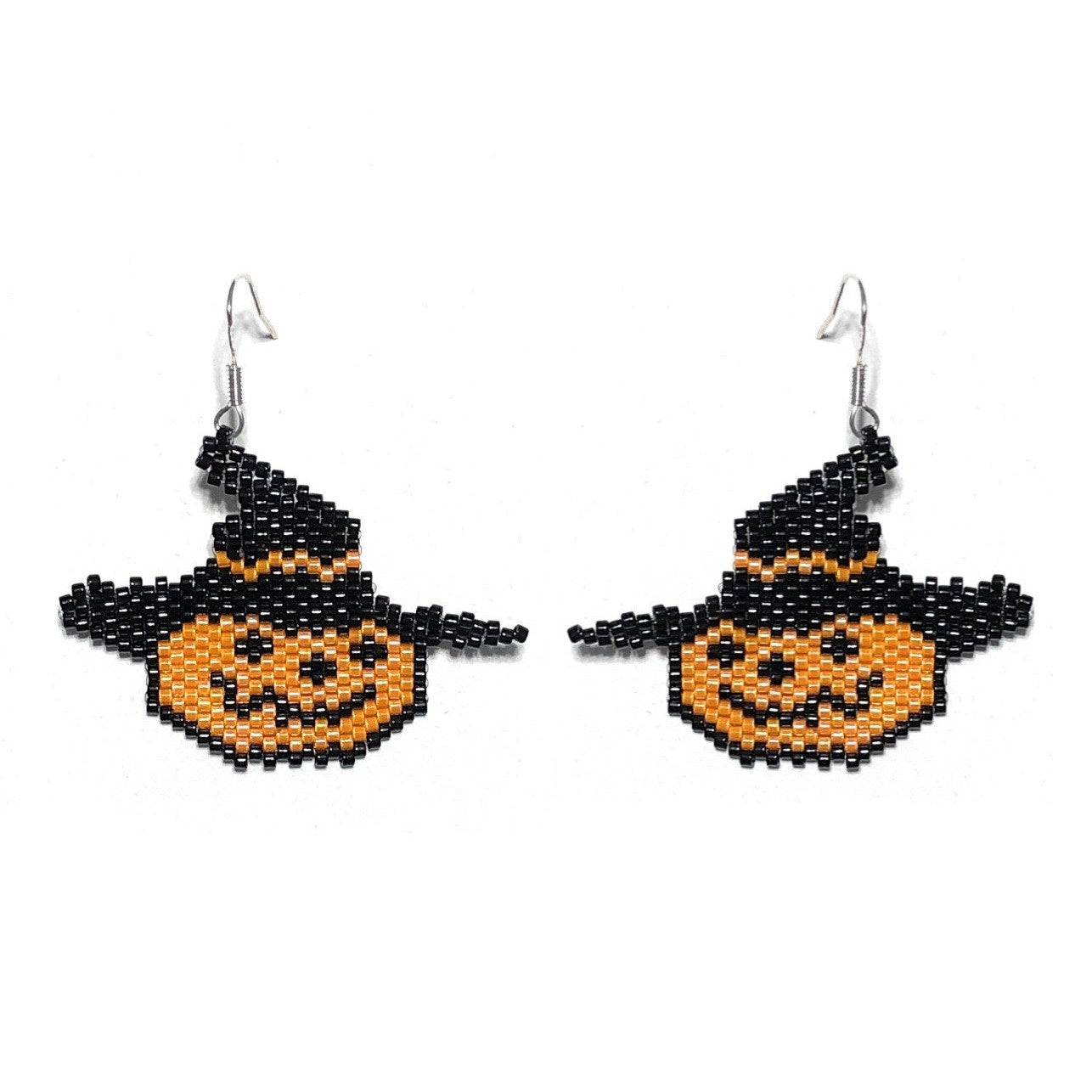 925 Sterling Silver Halloween Pumpkin Earrings