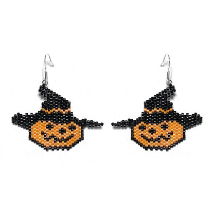925 Sterling Silver Halloween Pumpkin Earrings