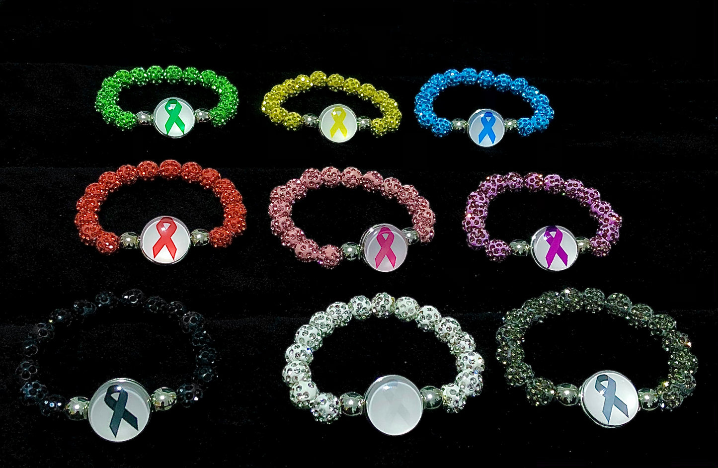 Rhinestones Encrusted Cancer Bracelet