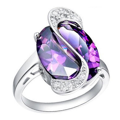 Stimulated Precious Ring accented with Austrian Crystals