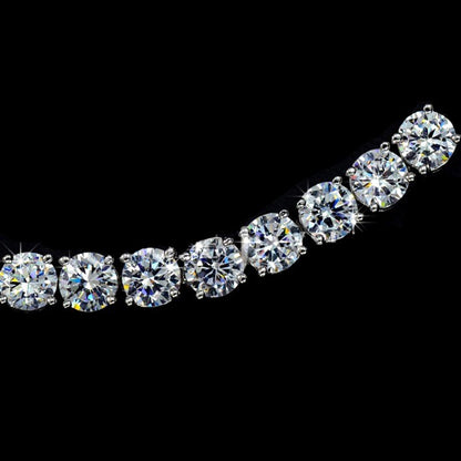 Platinum Plated 16 Carat Simulated Diamond Tennis Bracelet