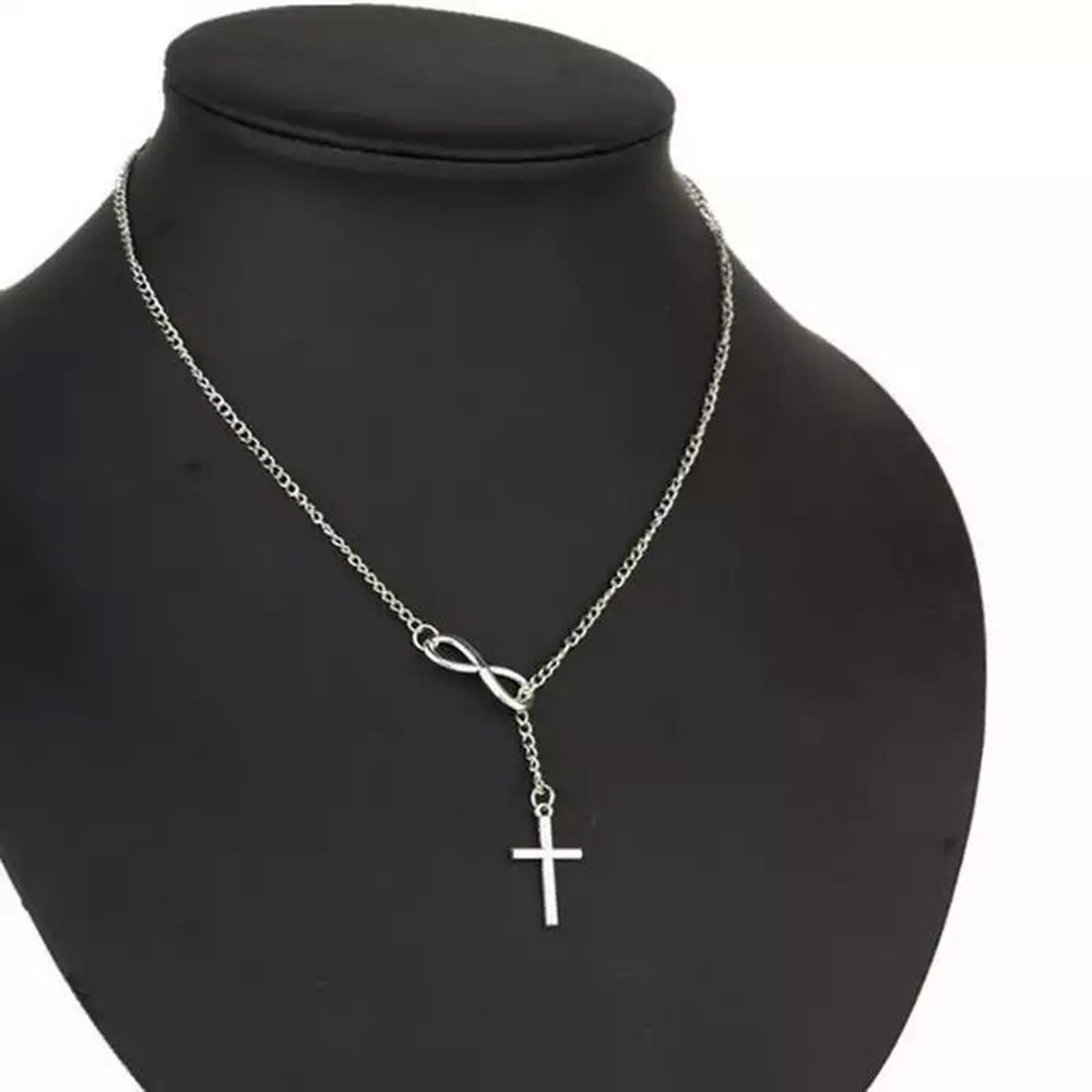 Infinity Interlocking Cross Necklace