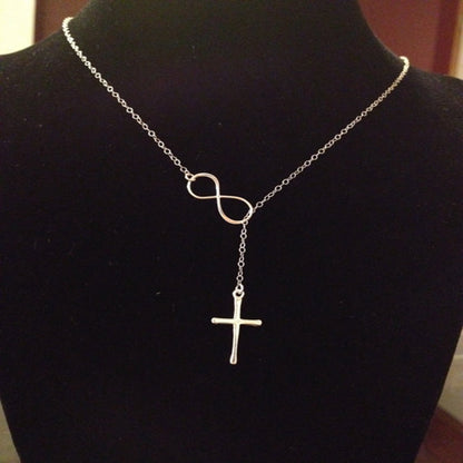 Infinity Interlocking Cross Necklace