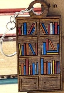 Laser Cut Wood Mini Bookcase