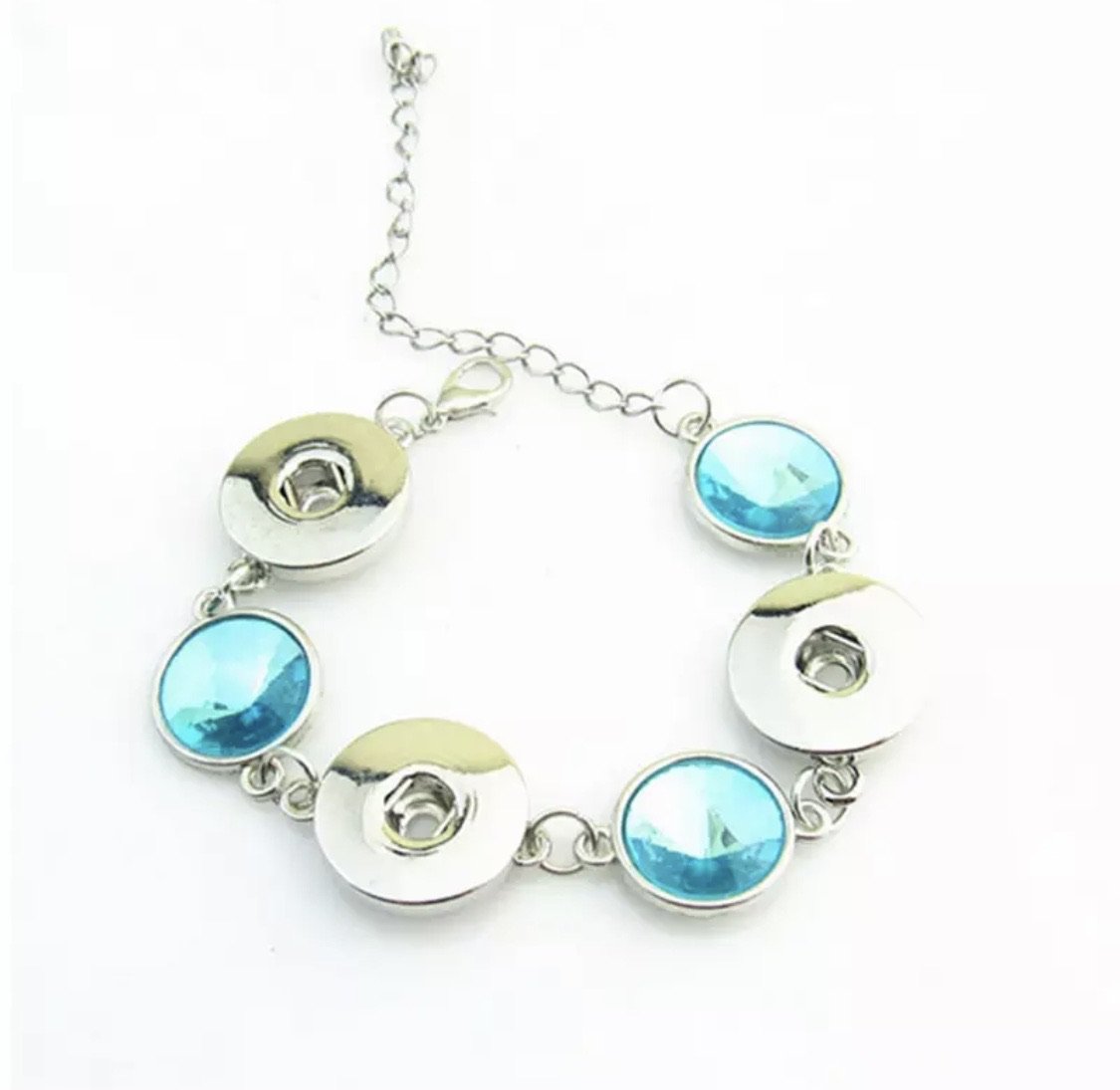 Birthstone Button Charm Bracelet