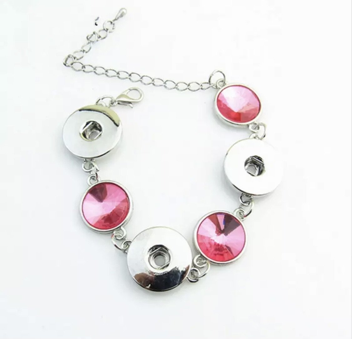 Birthstone Button Charm Bracelet